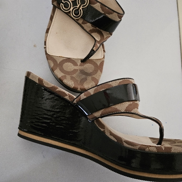 Coach Black and Brown Sandals - Picture 2 of 3